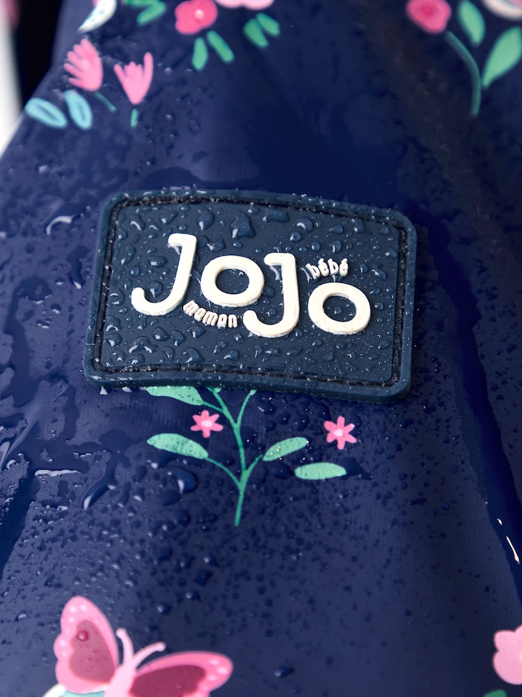 JoJo Maman Bébé Navy Ditsy 3-In-1 Waterproof Jacket - Image 6 of 6 JoJo Maman Bébé Navy Ditsy 3-In-1 Waterproof Jacket - Image 6 of 6