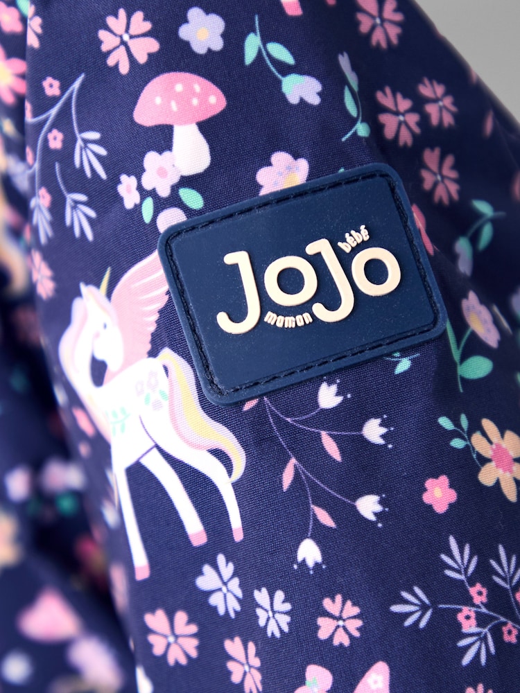 Einhornmotiv, blau - JoJo Maman Bébé Reversible Fleece Lined Jacket - Bild 9 von 9
