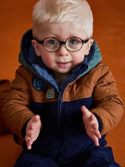 أزرق فاتح - JoJo Maman Bébé Reversible Fleece Lined Jacket - صورة 2 من 5