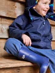 JoJo Maman Bébé Navy Digger 4-In-1 Waterproof Jacket - Image 3 of 6