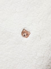 لون كريم فاتح - JoJo Maman Bébé Reversible Fleece Lined Jacket - صورة 8 من 8