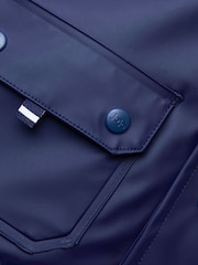 JoJo Maman Bébé Blue Waterproof Cosy Lined Jacket - Image 9 of 10