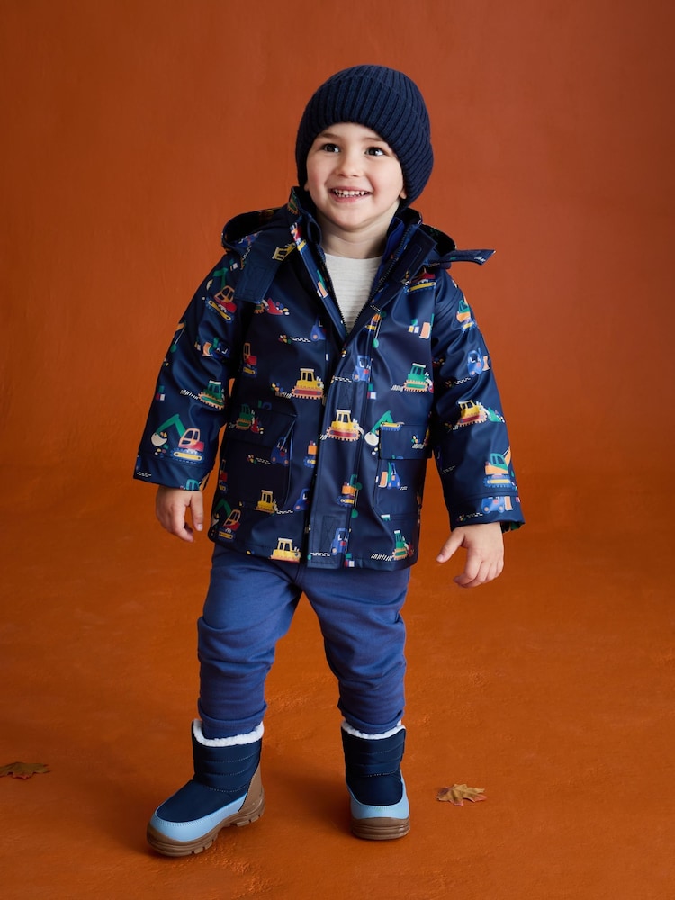JoJo Maman Bébé Navy Transport 3-In-1 Waterproof Jacket - Image 1 of 12