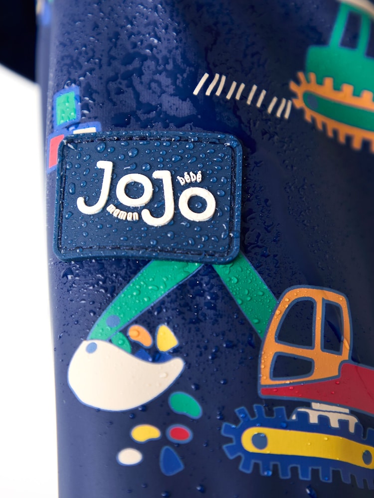 JoJo Maman Bébé Navy Transport 3-In-1 Waterproof Jacket - Image 12 of 12