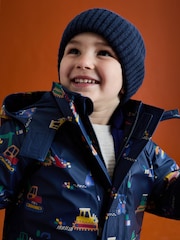 JoJo Maman Bébé Navy Transport 3-In-1 Waterproof Jacket - Image 3 of 12