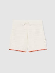 Off White/Orange - Reiss Bethany McLaren F1 Team Häkelshorts - Bild 1 von 5