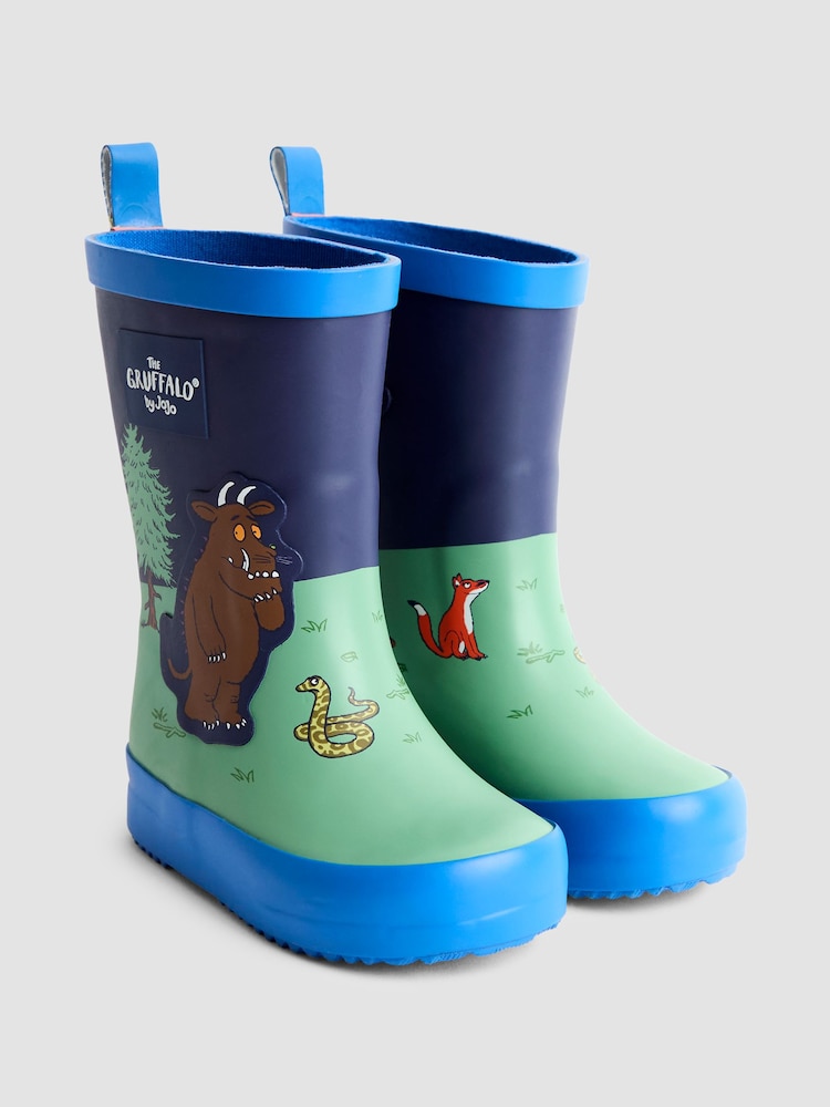 JoJo Maman Bébé Blue Brown The Gruffalo Slipper Shoes - Image 1 of 4