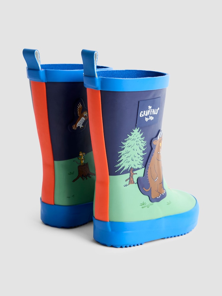 JoJo Maman Bébé Blue Brown The Gruffalo Slipper Shoes - Image 2 of 4
