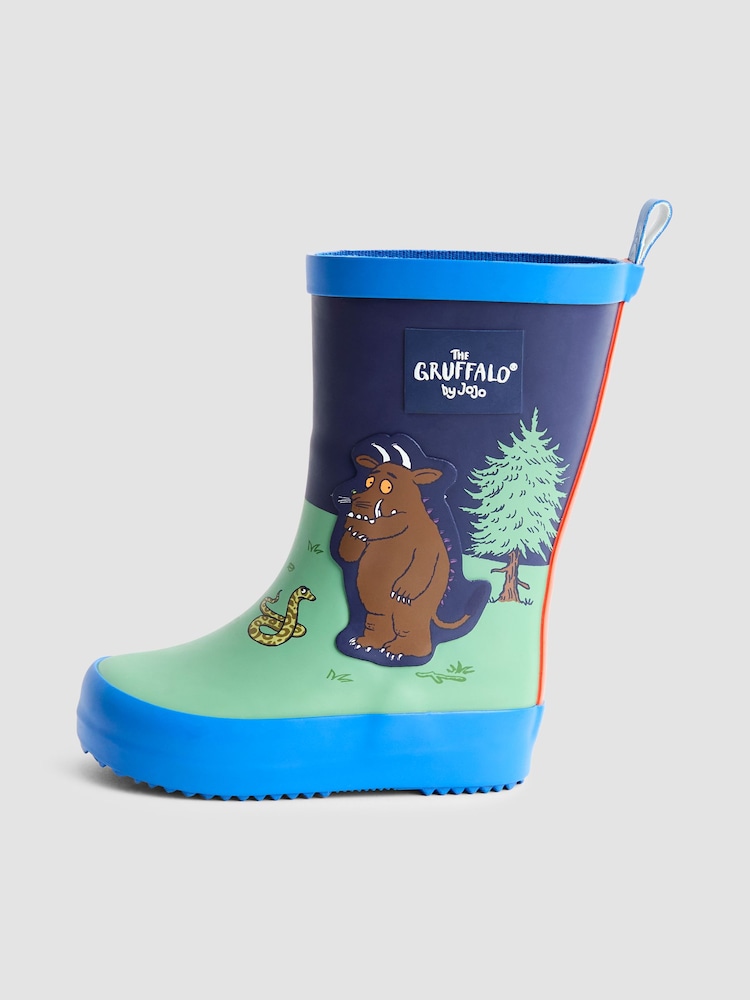 JoJo Maman Bébé Blue Brown The Gruffalo Slipper Shoes - Image 4 of 4