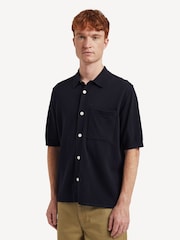 Norse Projects Blue Rollo Short Sleeve Knit Shirt - Image 2 of 2