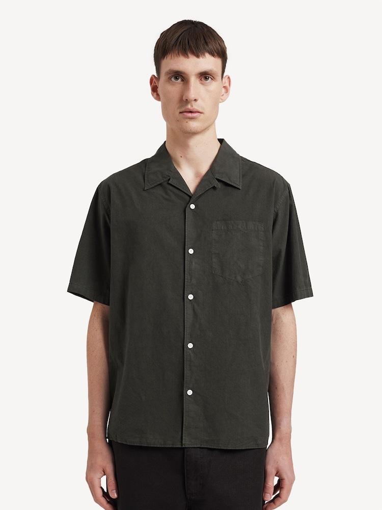 Norse Projects Green Carsten Short Sleeve Camp Collar Shirt - Image 1 of 5