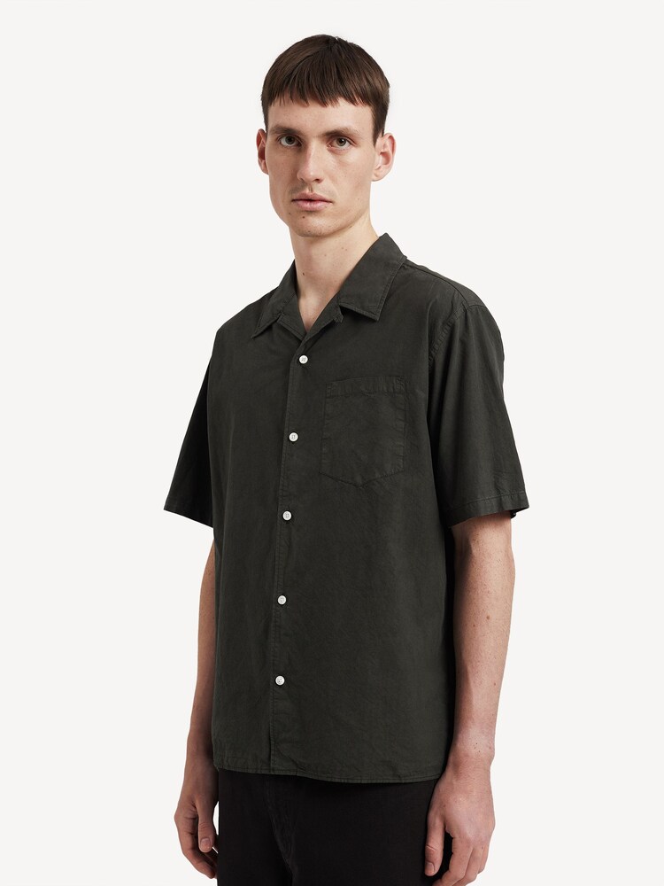 Norse Projects Green Carsten Short Sleeve Camp Collar Shirt - Image 2 of 5