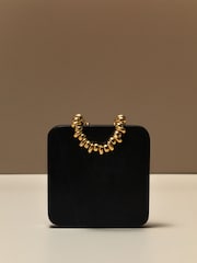 Orelia London Gold Tone Polished Metal Nugget Stretch Bracelet - Image 4 of 4