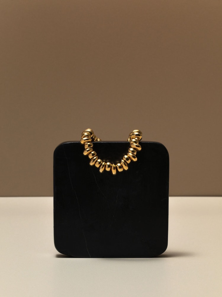Orelia London Gold Tone Polished Metal Nugget Stretch Bracelet - Image 4 of 4