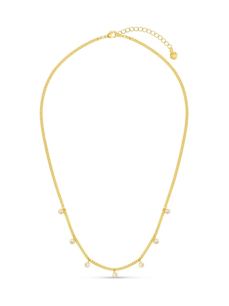 Orelia London Gold Tone Multi Crystal Drop Necklace - Image 1 of 4 Orelia London Gold Tone Multi Crystal Drop Necklace - Image 1 of 4