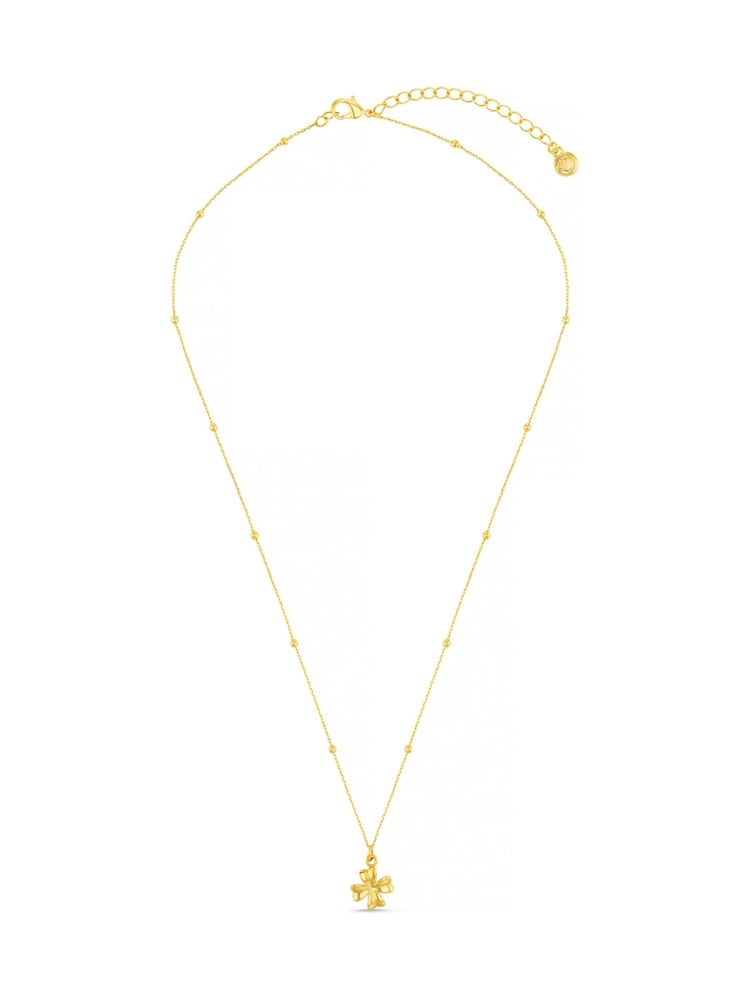 Orelia London Gold Tone Clover Charm Necklace - Image 1 of 4