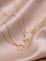 Orelia London Gold Tone Clover Charm Necklace - Image 4 of 4