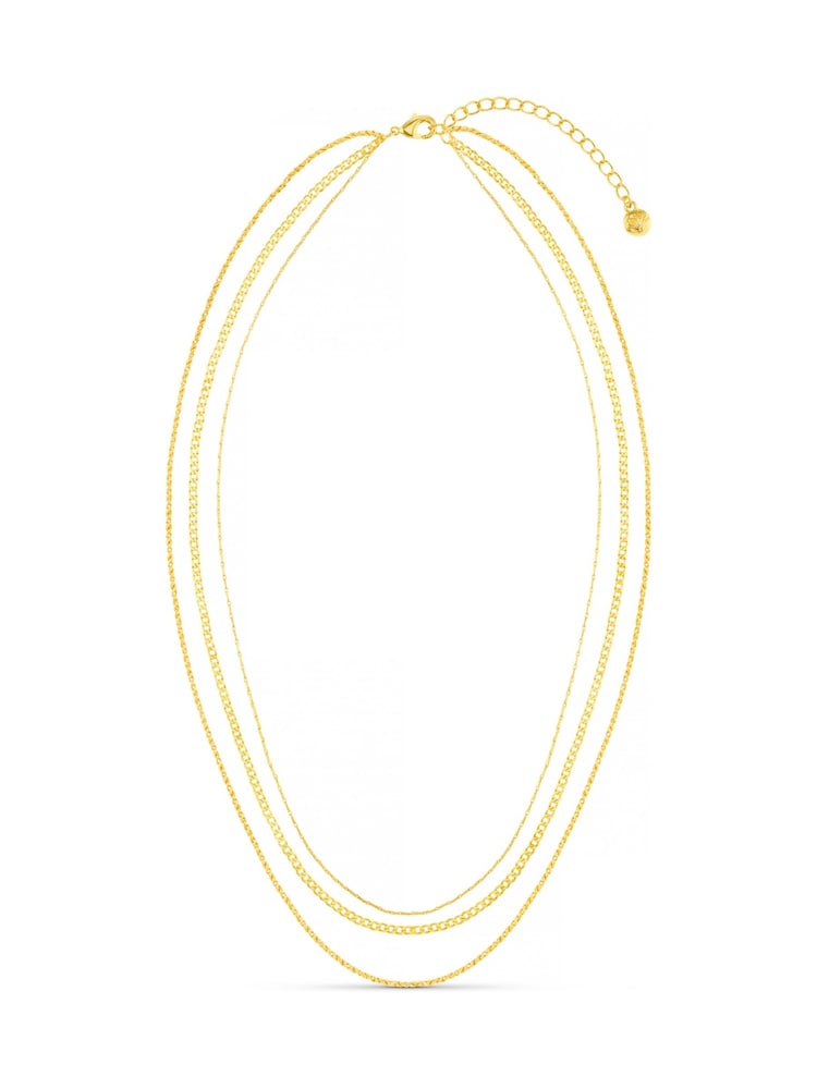 Orelia London Gold Tone Fine Chain 3-Row Necklace - Image 1 of 3