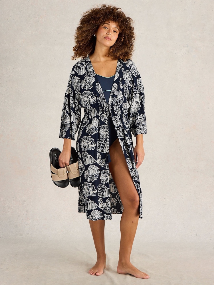 White Stuff Blue Sophie Kimono - Image 1 of 6 White Stuff Blue Sophie Kimono - Image 1 of 6