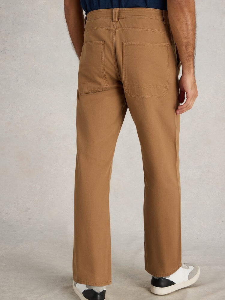 White Stuff Brown Crantock Utility 100% Cotton Trousers - Image 2 of 6