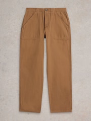 White Stuff Brown Crantock Utility 100% Cotton Trousers - Image 5 of 6