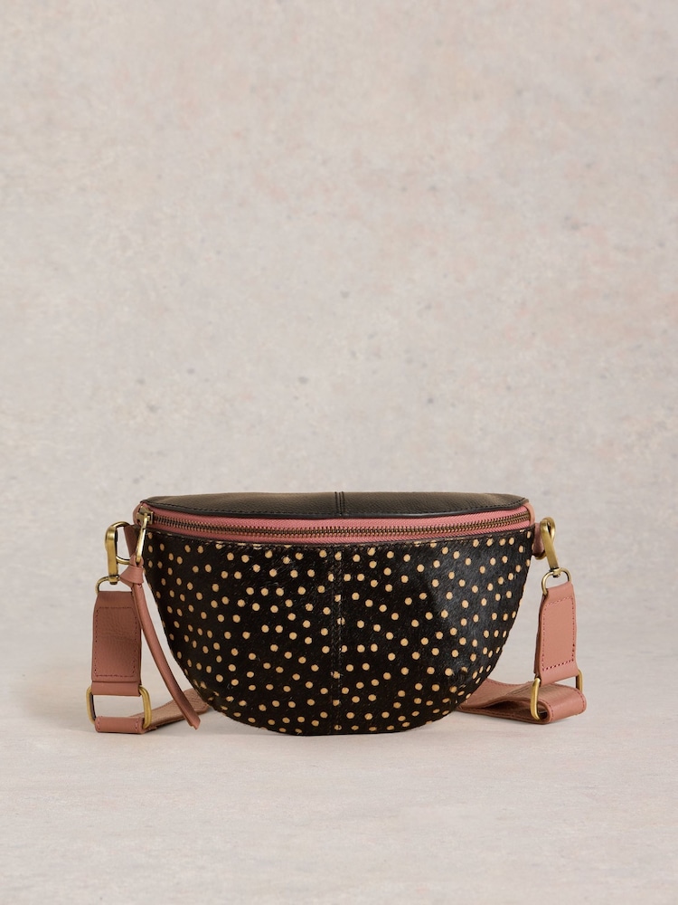 White Stuff Black Mini Sebby Leather Sling Bag - Image 1 of 4