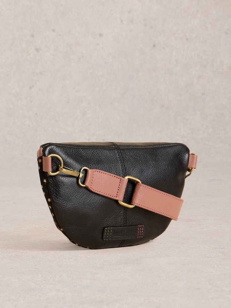 White Stuff Black Mini Sebby Leather Sling Bag - Image 2 of 4