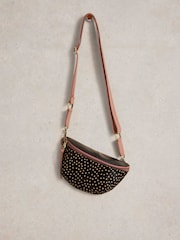 White Stuff Black Mini Sebby Leather Sling Bag - Image 3 of 4