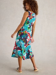 White Stuff Blue Heidi Jersey 100% Cotton Dress - Image 2 of 6