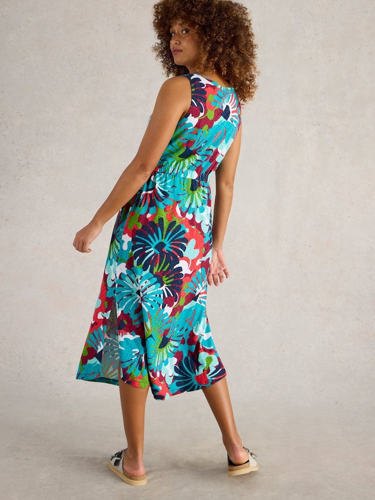 White Stuff Blue Heidi Jersey 100% Cotton Dress - Image 2 of 6