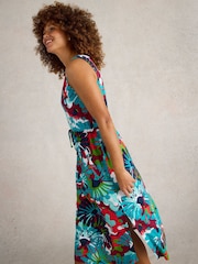 White Stuff Blue Heidi Jersey 100% Cotton Dress - Image 3 of 6