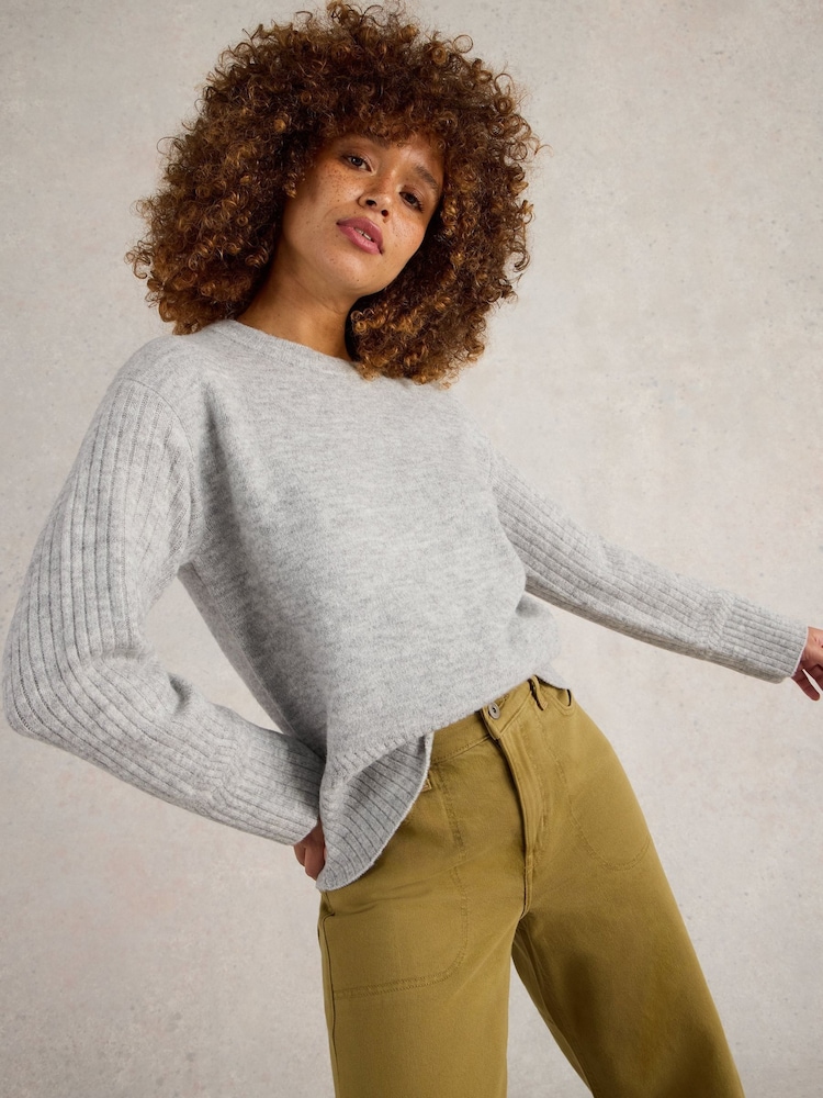 White Stuff Grey Sophia Souffle Jumper - Image 2 of 6