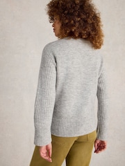 White Stuff Grey Sophia Souffle Jumper - Image 3 of 6