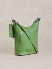 White Stuff Green Fern Leather Cross-Body Bag - Image 2 of 4