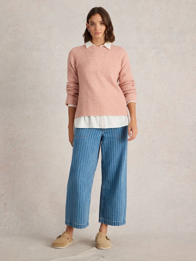 White Stuff Pink Sophia Souffle Jumper - Image 1 of 6