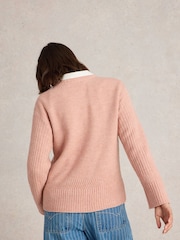 White Stuff Pink Sophia Souffle Jumper - Image 2 of 6