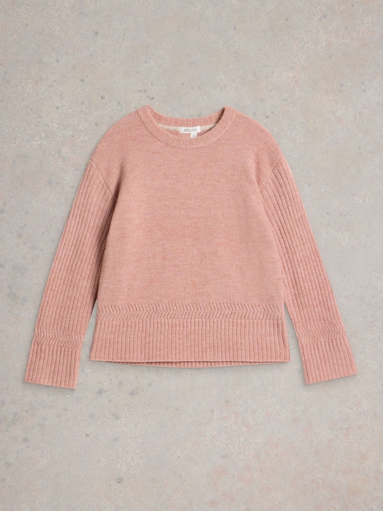 White Stuff Pink Sophia Souffle Jumper - Image 5 of 6