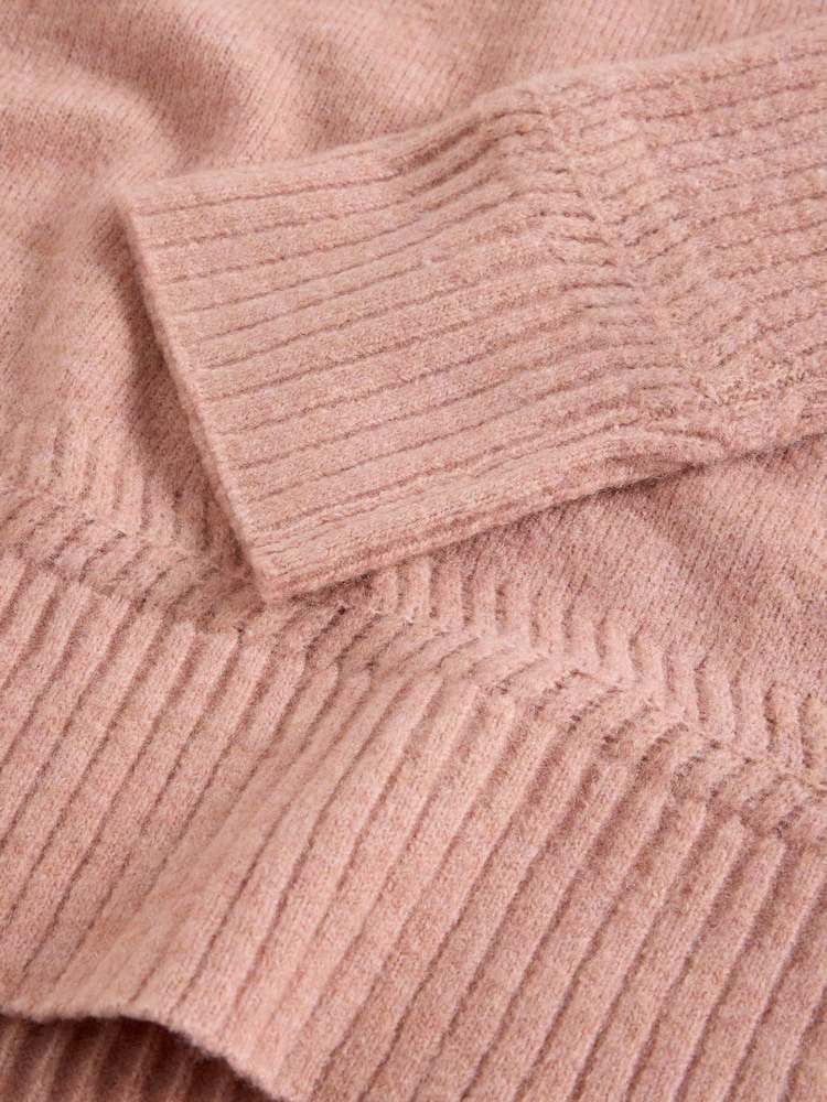 White Stuff Pink Sophia Souffle Jumper - Image 6 of 6