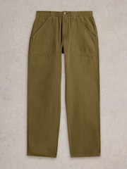 White Stuff Green Crantock Utility 100% Cotton Trousers - Image 5 of 6