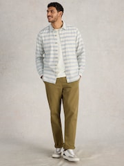 White Stuff White Neppy Stripe Long Sleeve 100% Cotton Shirt - Image 3 of 6