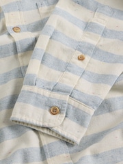 White Stuff White Neppy Stripe Long Sleeve 100% Cotton Shirt - Image 6 of 6