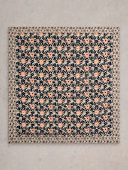 White Stuff Blue Mosaic Square Scarf - Image 2 of 3