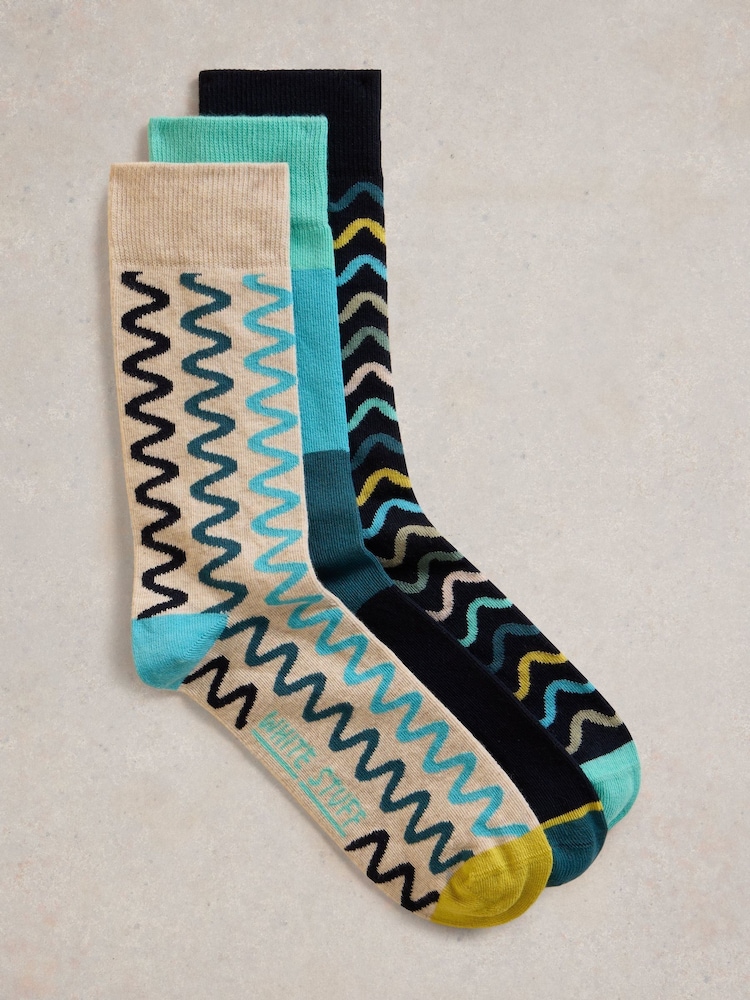 White Stuff Squiggle носки 3 Pack - Image 1 of 2