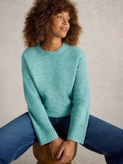White Stuff Blue Sophia Souffle Jumper - Image 1 of 6
