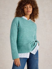 White Stuff Blue Sophia Souffle Jumper - Image 3 of 6