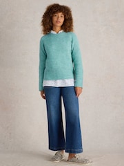 White Stuff Blue Sophia Souffle Jumper - Image 4 of 6