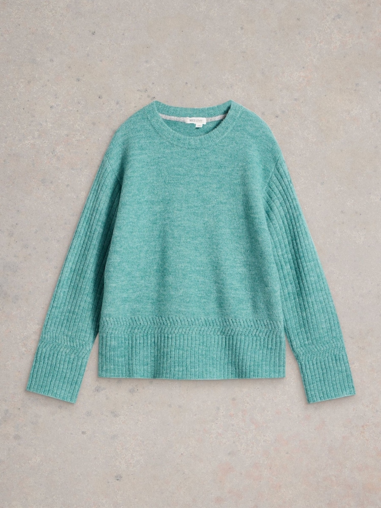 White Stuff Blue Sophia Souffle Jumper - Image 5 of 6