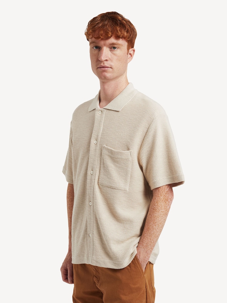 Norse Projects Cream Gustav Crochet Jersey Shirt - Image 2 of 5