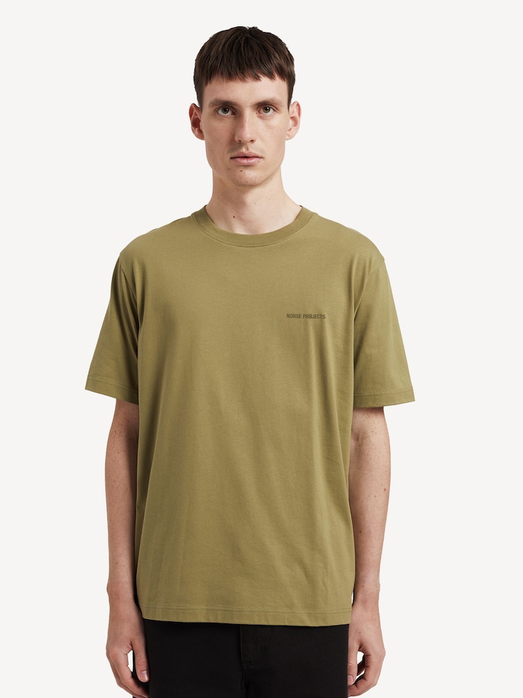 Norse Projects Green Johannes Logo Print T-Shirt - Image 1 of 5