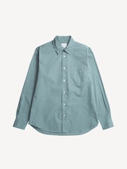 Norse Projects Blue Relaxed Fit Algot Twill Long Sleeve Shirt - Image 1 of 4